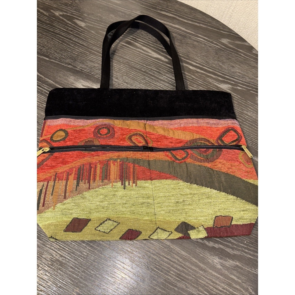 Danny K Tapestry Tote Bag Geometric Boho Y2K Made In USA Beverly Hills CA - Picture 3 of 8